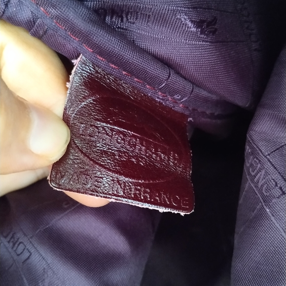 LongChamp Dark Red Croc Embossed leather Bag - Picture 4 of 17